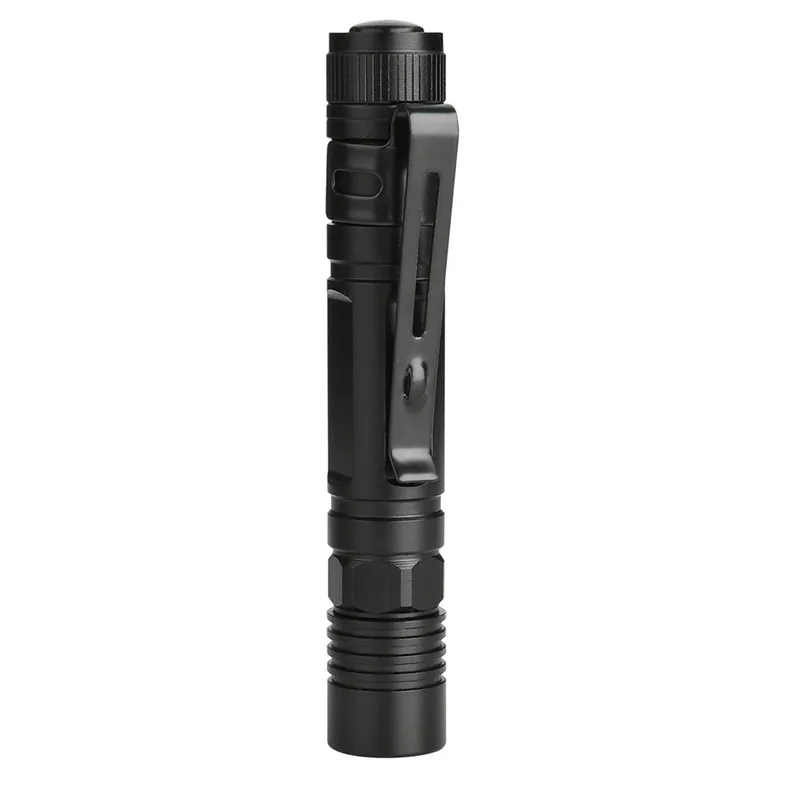 XPE LED Flashlight Clip Mini FlashLight Penlight Portable Pen Torch Lamp AAA Battery Torch Led Light Zaklamp 40MAY1002
