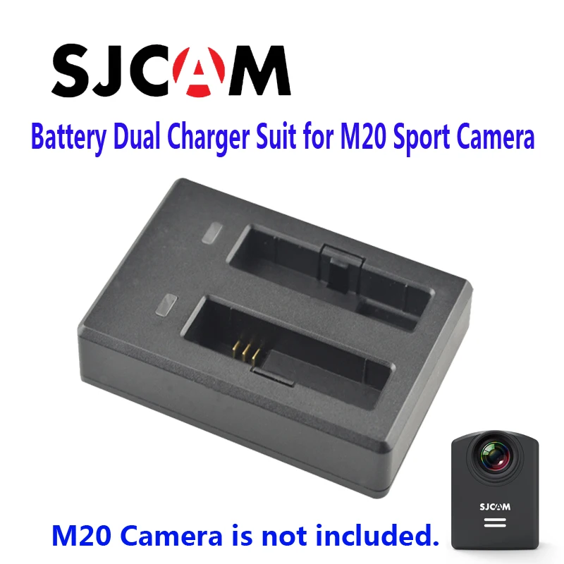 

Free Shipping!Original SJCAM Rechargable Li-on Battery Dual Charger Suit for M20 Sport Action Camera