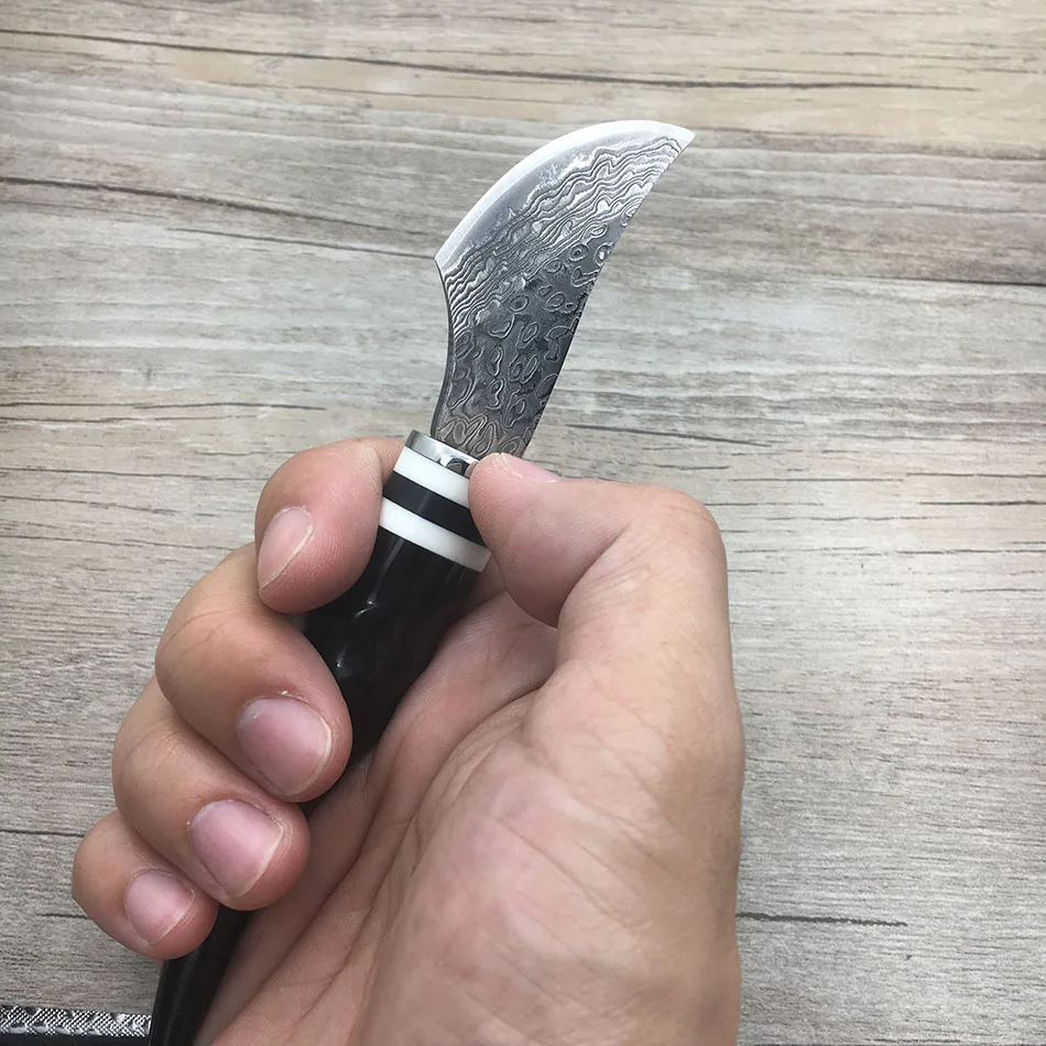 Swayboo ручной работы Дамаск охотничий нож дамасская сталь Рог Cavel ручка охоты ножи для выживания кемпинг ЦАВС