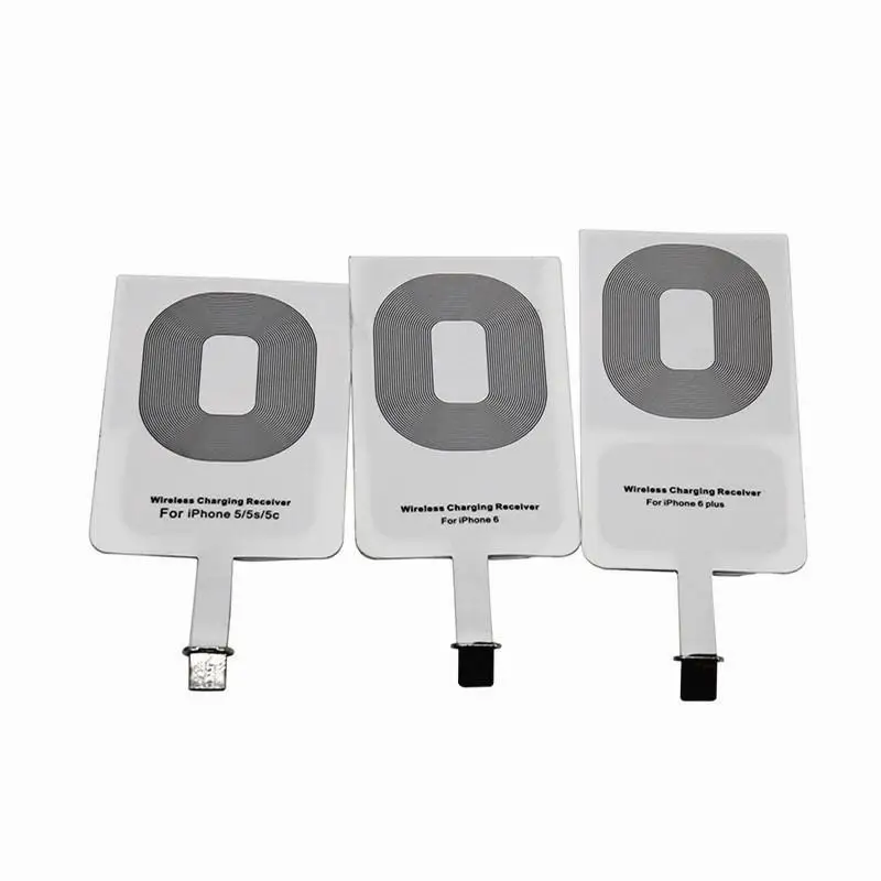 

Hot Qi Standard Wireless Charger Receiver Sticker For Apple iPhone 5 6 6s Plus Power Charging Mobile Phone Receptor