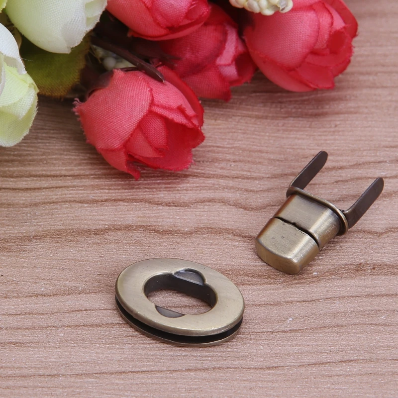 THINKTHENDO Egg Shape Bag Twist Lock Accessories Oval Handbags Case Alloy Catch Buckle DIY 4 Color Small Bag Clasp New