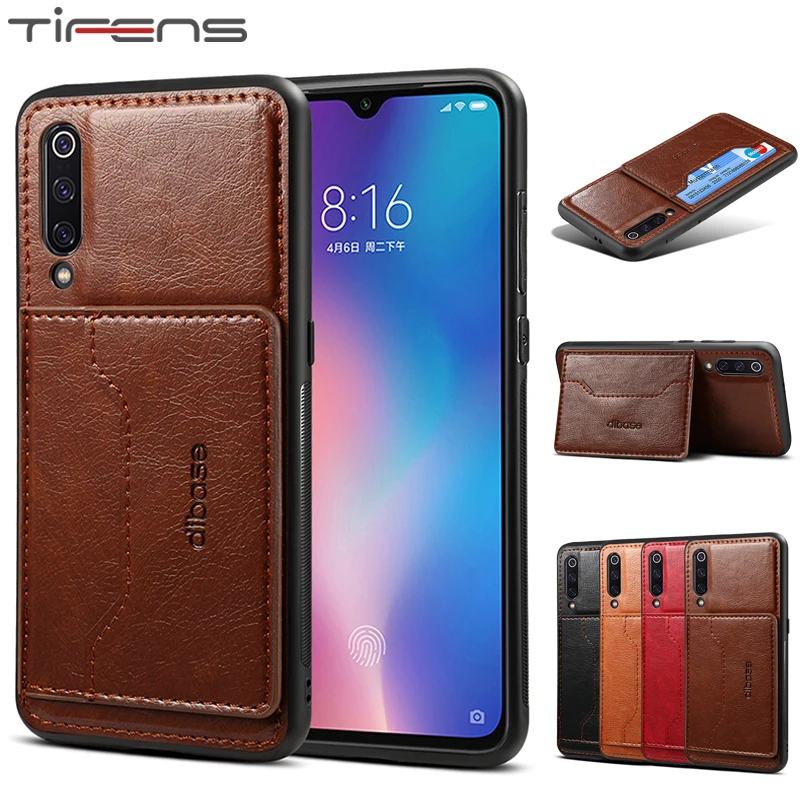 

Luxury Mi9 CC9 E Leather Card Stand Back Cover Case For Xiaomi Mi 6X A2 8 9 SE Pocophone F1 Mix3 Redmi 7 GO Note7 K20 Pro Coque