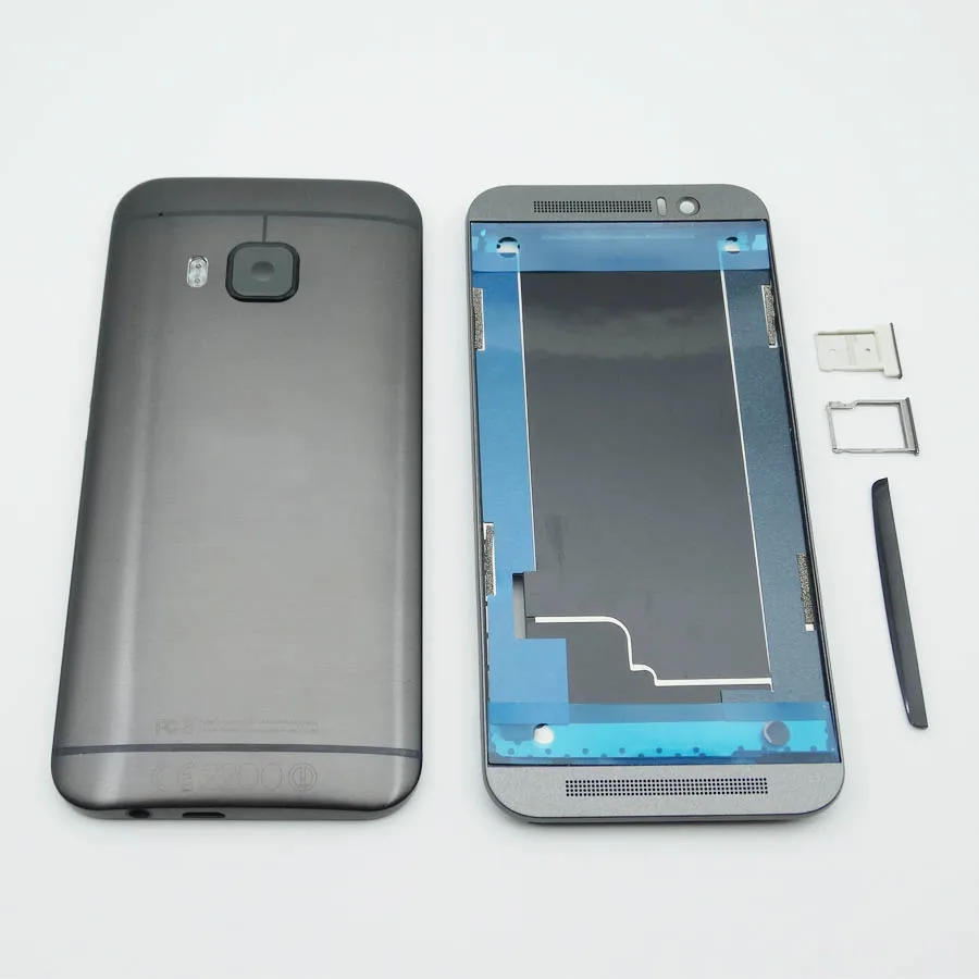 

LCD Front Frame Battery Door Back Cover Housing Case For HTC One M9 With Infrared Sheet+Power Volume Buttons+ SIM SD Tray+logo