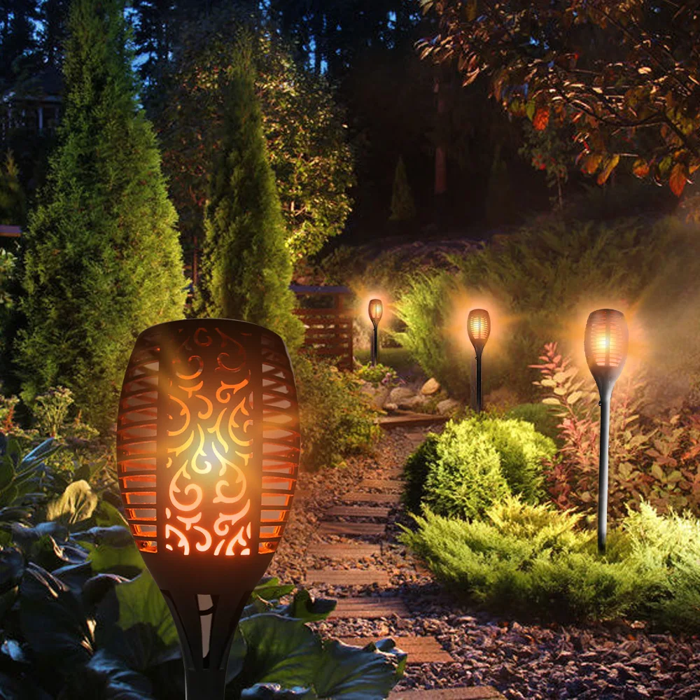 

Solar Flame Flickering Garden LED light IP65 outdoor solar tiki torch light Spotlights Landscape Decoration led Lamp