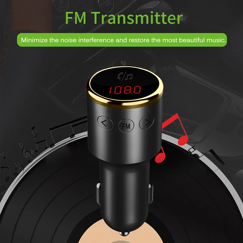 Onever FM передатчик Bluetooth V4.2 беспроводной автомобильный комплект FM модулятор MP3 плеер Громкая связь вызов двойной USB зарядное устройство QC3.0 Новинка