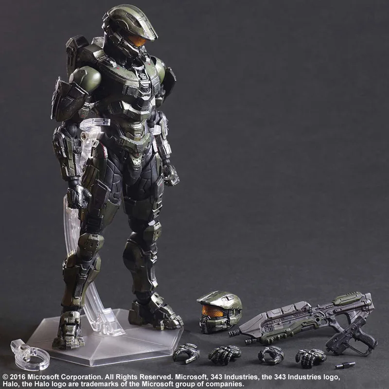 Play Arts KAI Halo 5 Guardians № 1 мастер-шеф ПВХ фигурка Коллекционная для детей игрушки подарки Brinquedos