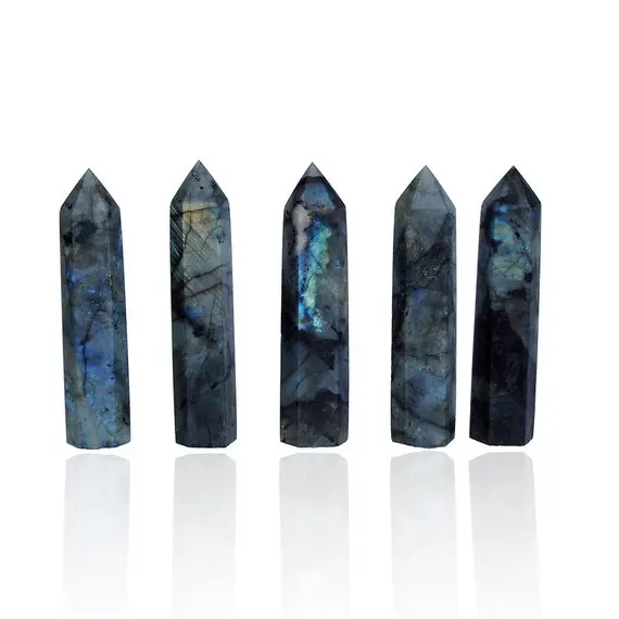Natural Labradorite Tower.High Quality Labradorite Cuspidal Tower.Labradorite Wands.Decor Tower.Height 100~110mm Tower.