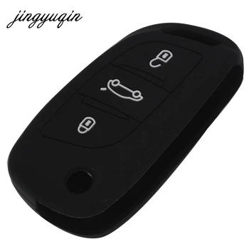 Keyforkess 30 pz/lotto copertura della cassa chiave dell'automobile del Silicone telecomando automatico Fob per Citroen C4L C5 DS 5LS solo per DS chiave originale - Jingyuqin 30 pz lotto copertura della cassa chiave dell automobile del Silicone telecomando automatico Fob