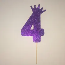 Индивидуальный номер с короной блеск кекс Toppers Для девичника День рождения Свадебные украшения для торта для вечеринки выбор еды