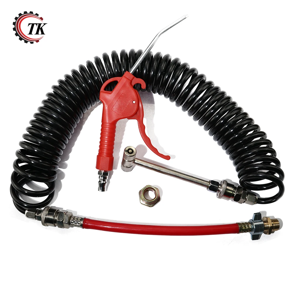 Heavy Duty Truck Air Duster Blow Gun Cleaning with 9 Meter Long Coil and 2 interchangeable