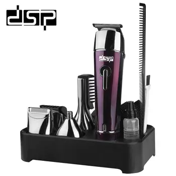 

DSP ABS& Steel Rechargeable 5 in 1 suit Hair Clipper Washable Electric Shaver beard trimmer Wet& Dry Use One Blade 110V-220V 3W