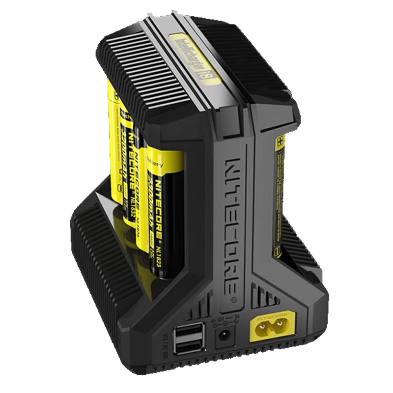 Интеллектуальное зарядное устройство Nitecore i8 i4 i2 8 слотов выход 4A умное для Li Ion 18650