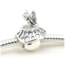 Подлинная Подвеска из стерлингового серебра 925 пробы Лесная фея европейские бусины для изготовления ювелирных изделий Подходит для оригинальных шармов браслет Berloque