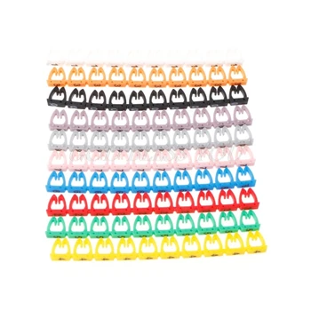 

100PCS/Set Numeric Cable Label Mark Colorful Numeric Cable Label Mark For RJ45 RJ11 RJ12 Network Cable