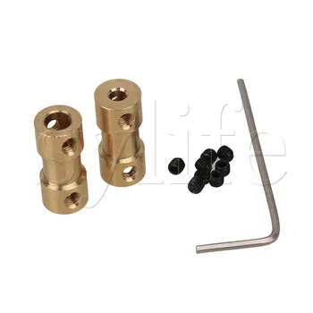 

Golden 3mm to 3mm RC Airplane Brass Joint Motor Shaft Coupling Connector Pack of 2