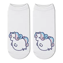 Модные Харбин 3D печатные носки с единорогами детская ботильоны углу специальной формы с принтом носки