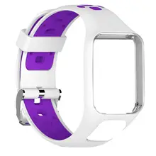 Two-tone Watch Band Wrist Strap TPE Adjustable Bracelet Sports Replacement for TomTom 2 3 Series Smart Watch Accessori