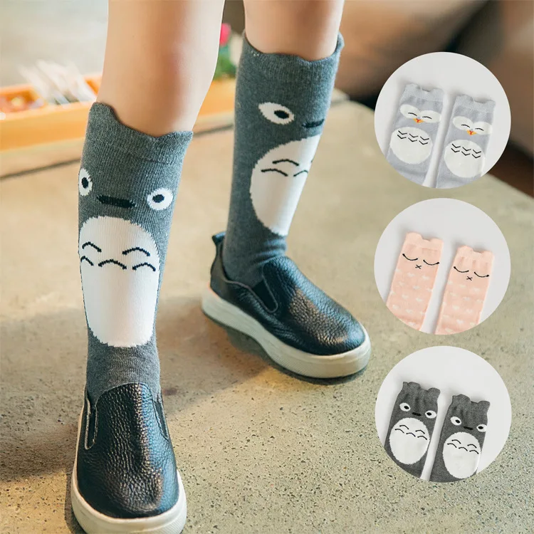 

Spring/Autmn/Winter Fashion Totoro Panda Cat Baby Cotton Long Socks Kids Boys Girls Dots Socks 0-6 Years Old