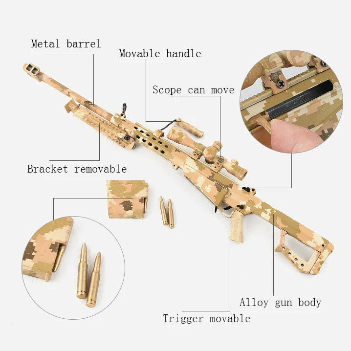 1:3. 5 модель игрушечного пистолета из искусственного сплава DIY 3D Сплав стерео мозаика военные известные игрушки с огнестрельным оружием разборная шкала сборки