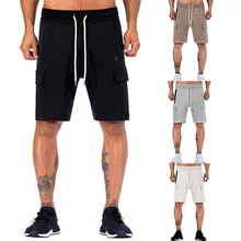 Мужские повседневные спортивные шорты для бега для фитнеса с эластичным карманом и кулиской пять шорт 5,28