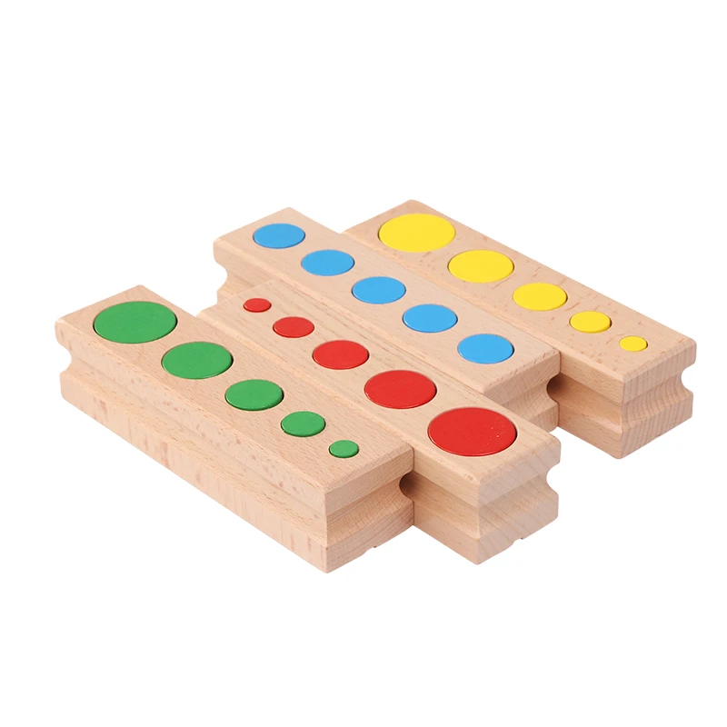 Wooden Montessori Education Cylinder Sockets Block Toys Baby Development Practice & Sensory Set Family Toys