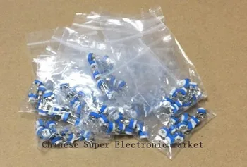 

100Pcs RM065 Carbon Film Horizontal Trimpot Potentiometer Assortment Kit 10 Values Variable Resistor 500R - 1M