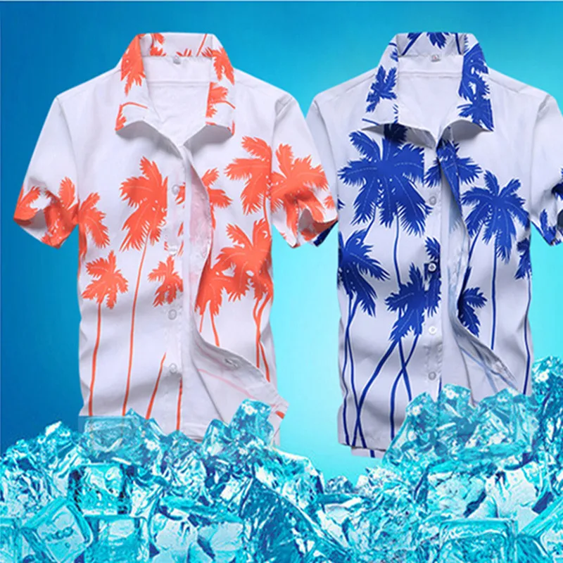 2019 Hawaiian Men s Summer New Men s Shirts Digital Printed Leisure Shirts Men s Broken 4