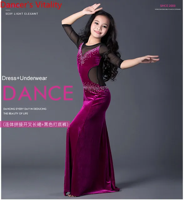 Professional Sexy Girls Red Velvet Belly Dance Kids For Girl Dress Girls Skirt Children Cha Cha Professional Sexy Girls Red Velvet Belly Dance Kids For Girl Dress Girls Skirt Children Cha Cha