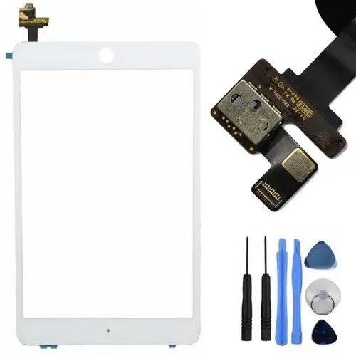 

White Touch Screen Digitizer Lens With IC Connector Flex Cable For iPad Mini