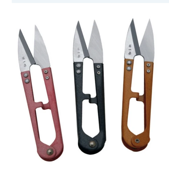 

Hot sale small yarn cutting scissors leather hand tools cross stitch scissors spring thread clips