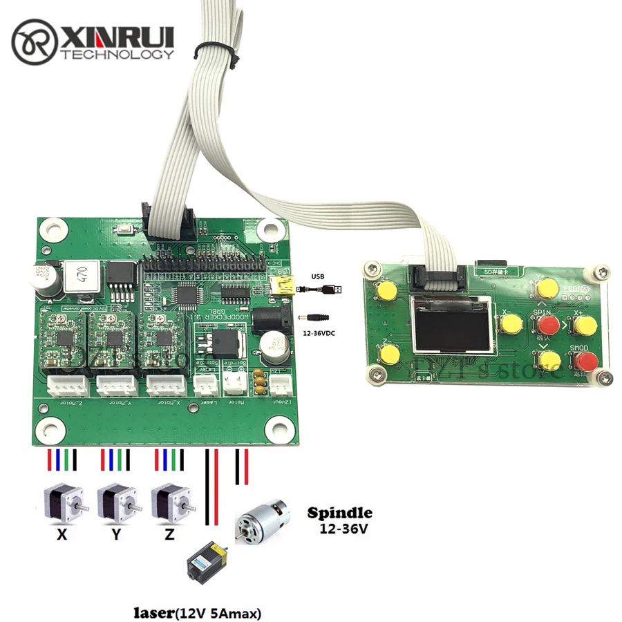 

GRBL 1.1,USB port 300w cnc engraving machine control board, 3 axis control,laser engraving machine board