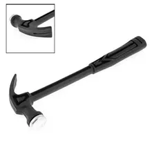 UXCELL Горячая 1 шт. ручной инструмент черная ручка молоток Серебряный тон 180 мм " длинный