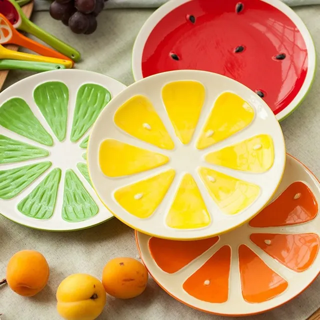 Ceramic plate dish fruit dishes Western style plates creative household