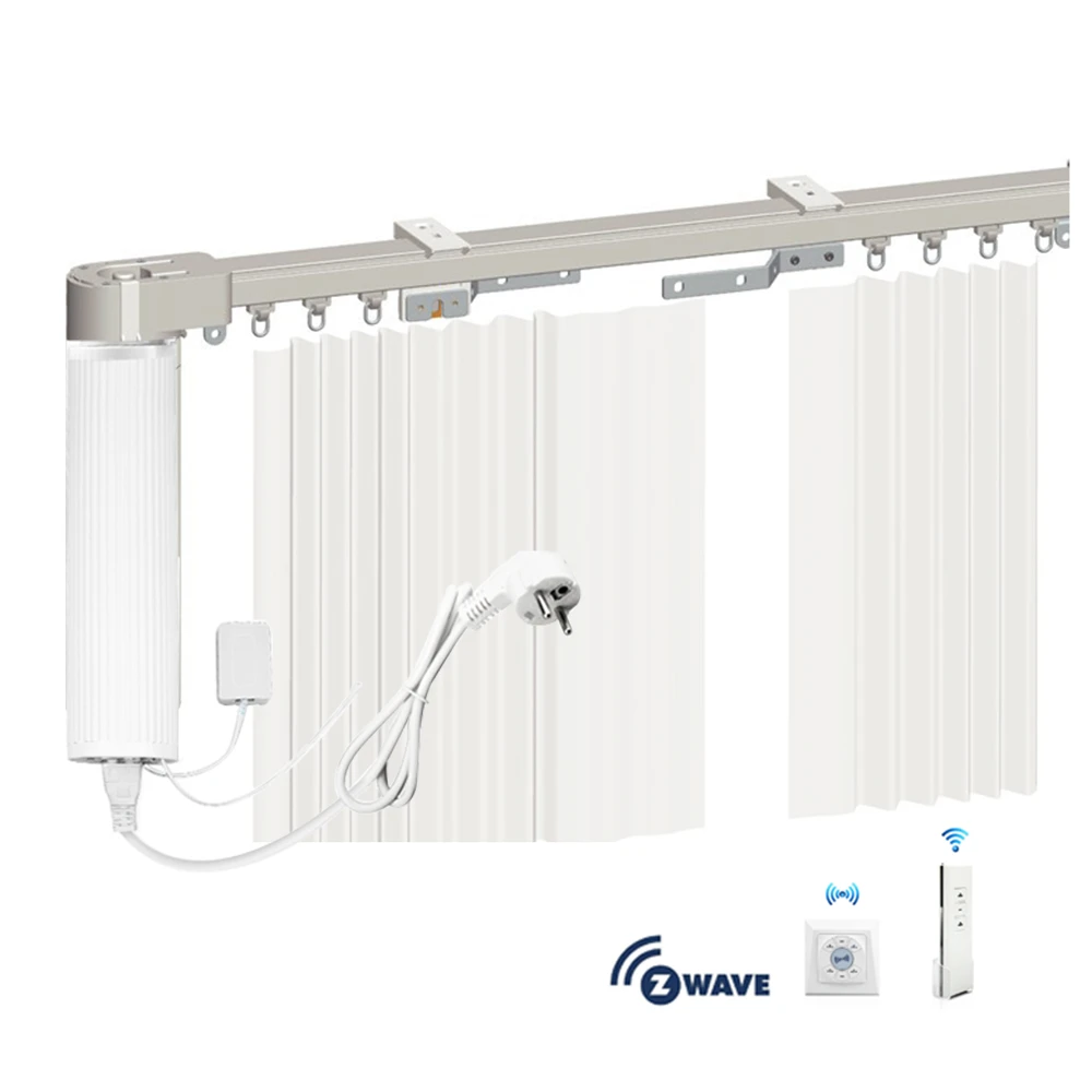 motor de cortina para el hogar inteligente con varilla smartthings motor de cortinas electricas z wave e interruptor de pared control de aplicacion