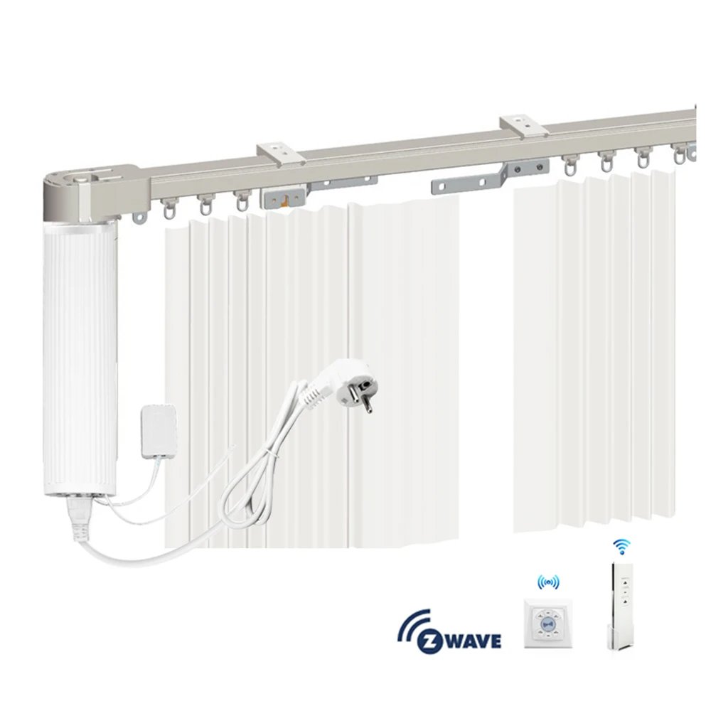 Zemismart Smart Curtain Motor with Rod Smartthings Z-wave Electric Curtains Motor And Wall Switch Customized App Control