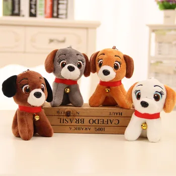 

10cm 1pcs Plush Toy Simulation Dog Baby Sleeping Appease Doll Kids Birthday Gifts Bells wedding dolls soft cute on bag/car