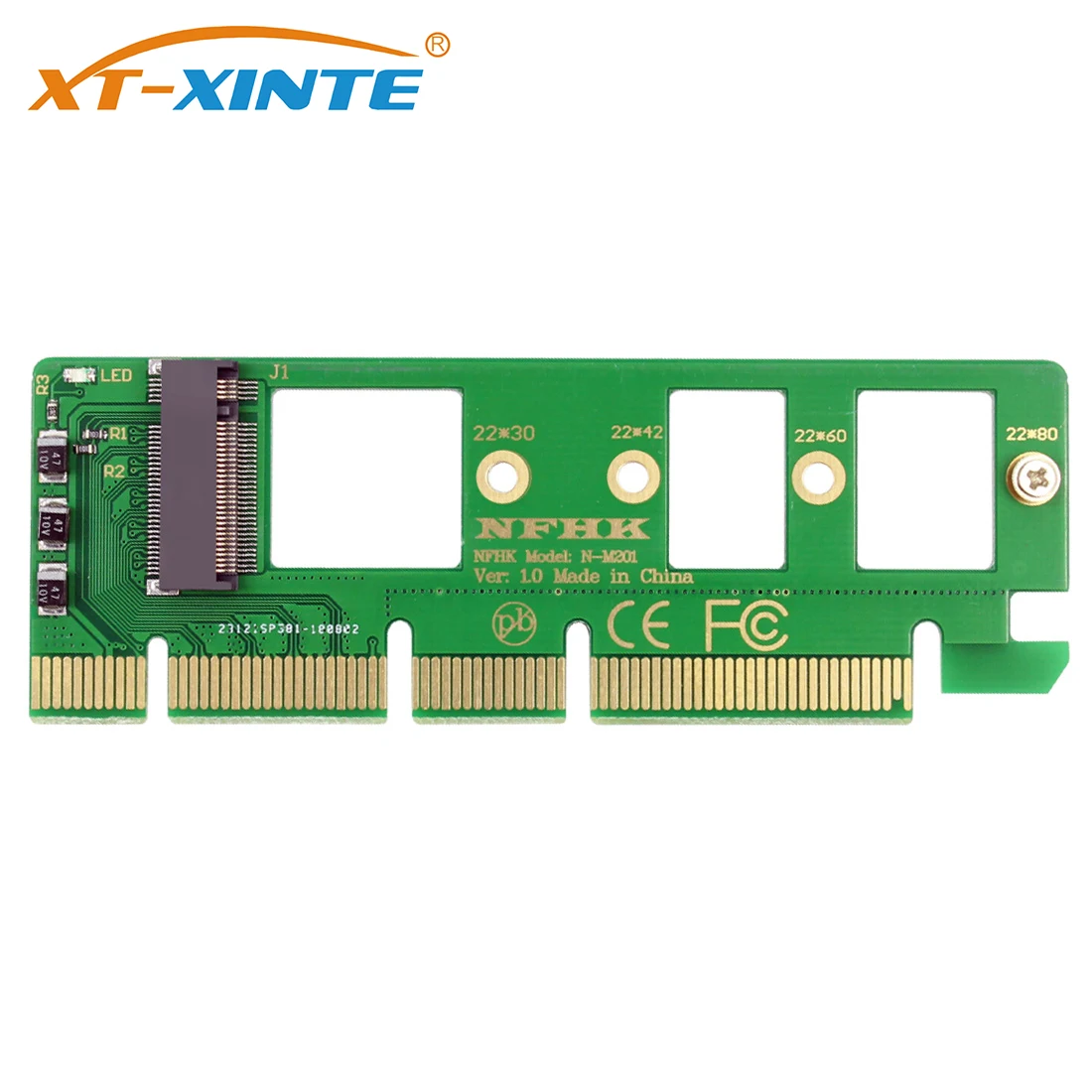 XT-XINTE PCIE to M.2 NVME Adapter XP941 SM951 PM951 A110 Converter PCI-E PCI Express 3.0 X4 X8 X16 to M Key M.2 NVME AHCI SSD