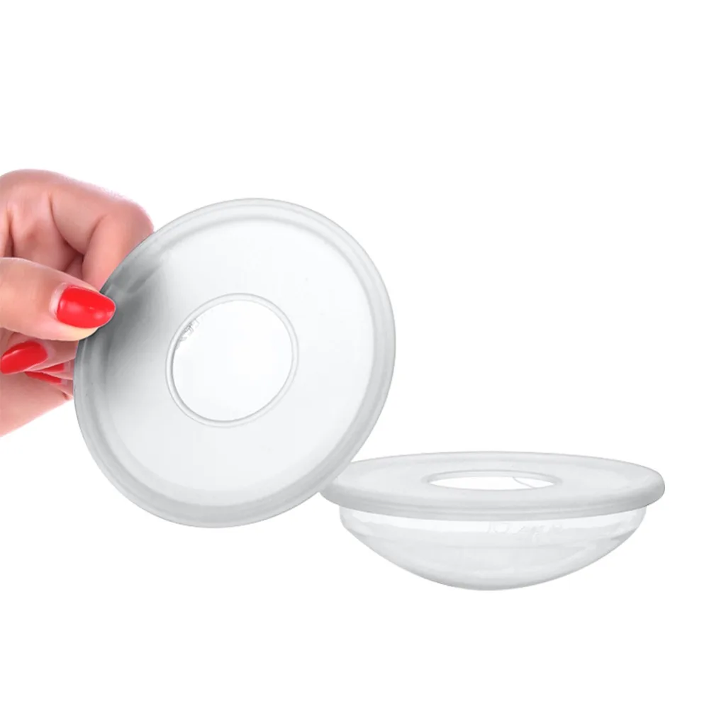 2Pairs Reusable Anti-Overfill Breast Pad Baby Feeding Breast Pad Washable Breathable Nursing Pad Waterproof Mom Postpartum P (2)