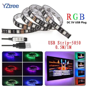 

SMD 5050 RGB LED Strip Light DC 5V USB Waterproof 0.5m 1m 60LED LED Light Strips Computer Strips TV Backlight Led Tape Lighting