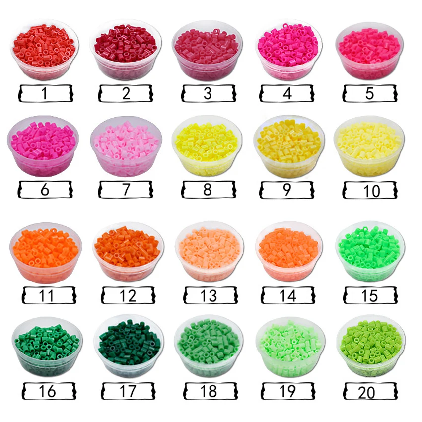 DOLLRYGA hama Beads 5mm 50 colors lote High Auality Perler Rainbow Beads for Kids DIY Pegboard 2