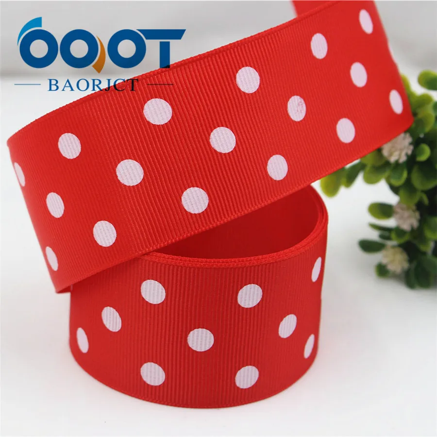 Buy Red 1 1/2"(38mm) width,100 polyester dots printed