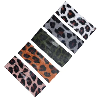 

5PCS/Set Hairpins Leopard Print Elegant Wide Equisite Spring Headdress Hair Clip Hairpin for Ladies Girls Women