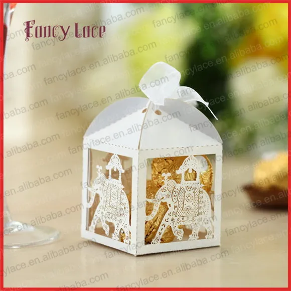 50pcs India Style Candy Box Customized Gift Bags Chocolate Boxes Laser
