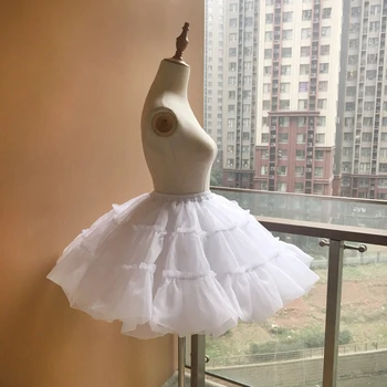 

Lolita Short Petticoat Underskirt 40 CM Length Waist Adjust Ruffle Woman Wedding Gift Casual Petticoat rockabilly 2019
