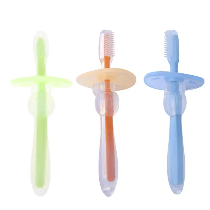 1PC Kids Soft Silicone Training Toothbrush Baby Children Dental Oral Care Tooth Brush Tool Baby Kids Teething Teether