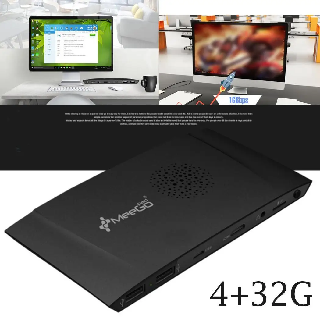 Meegopad T09 4 Гб Оперативная память Тип-C mini pc Windows 10 Intel x5-z8350WIFI 2,4 г/5G 1000 Мбит/с LAN compute STICK