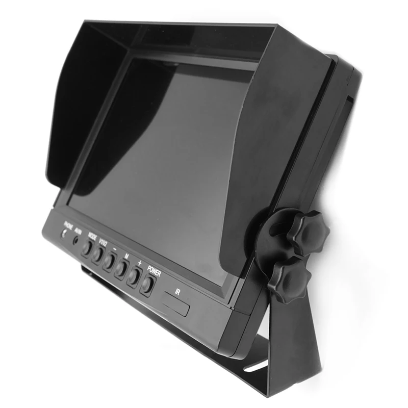 Монитор GreenYi HD 800*480 9 &quotTFT LCD Quad для грузовиков видеонаблюдение 4 канальный RCA видео