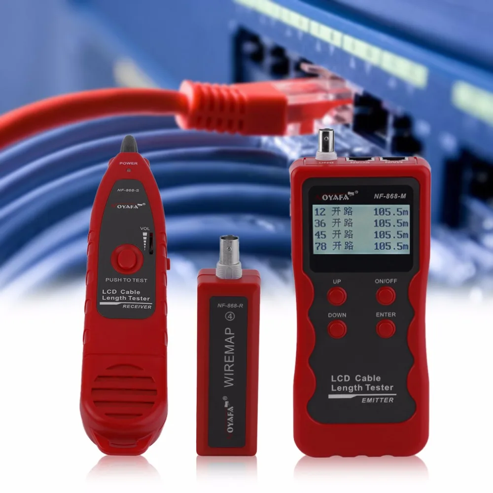 

NOYAFA NF-868W Multifunctional Cable Wire Tracker Tester Errors Fault Checker Length Tester 8 Remote Units Backlight Function