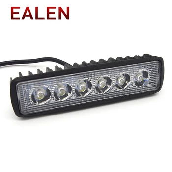 

EALEN New 1PC 6Inch 12V 18W Car LED Work Light Bar DRL Spotlight Driving Fog Lamp 6000K For Jeep Offroad ATV SUV 4WD Boat Truck