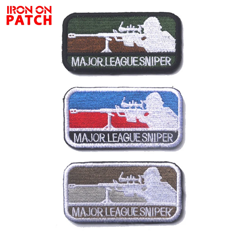 

Mil-Spec Major League Sniper Patch Morale Military BADGES Hook&Loop 3D Embroidery Army Armband Patches for Clothes Jackets Jeans